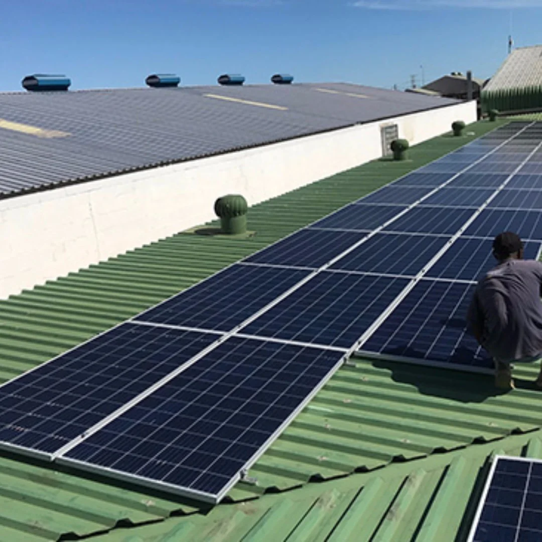 100 kWp commercial rooftop solar array