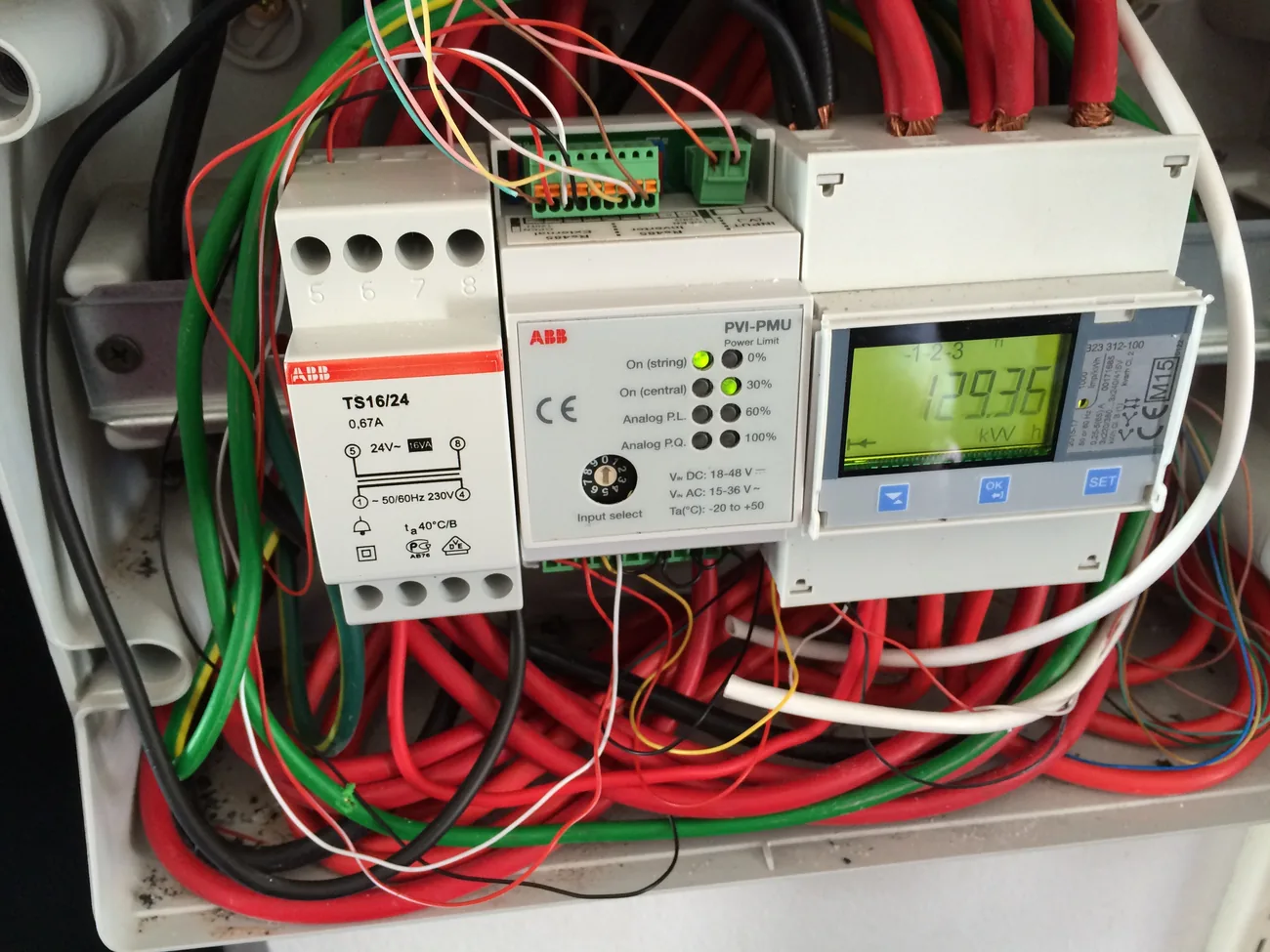 ABB energy meter and distribution board