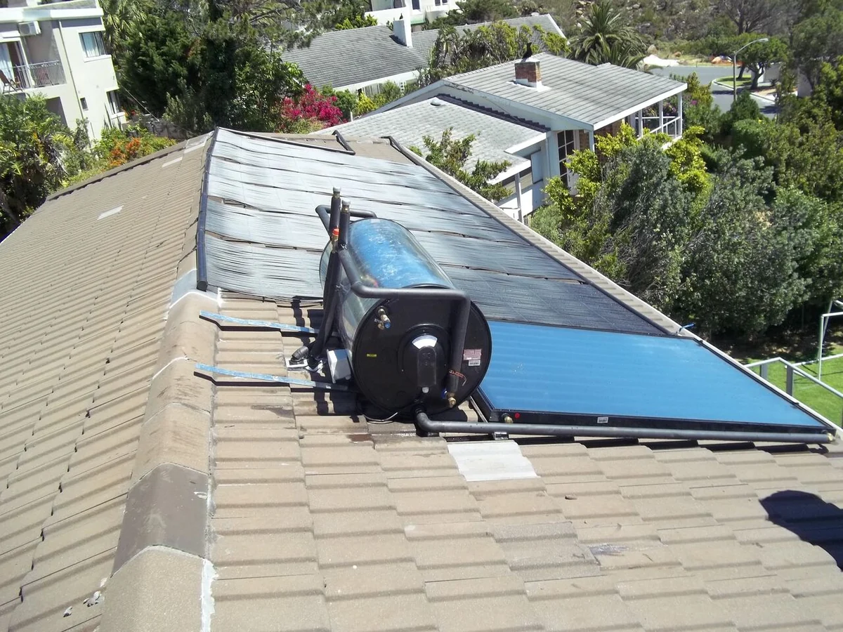 Rooftop solar geyser installed on a Cape Town home